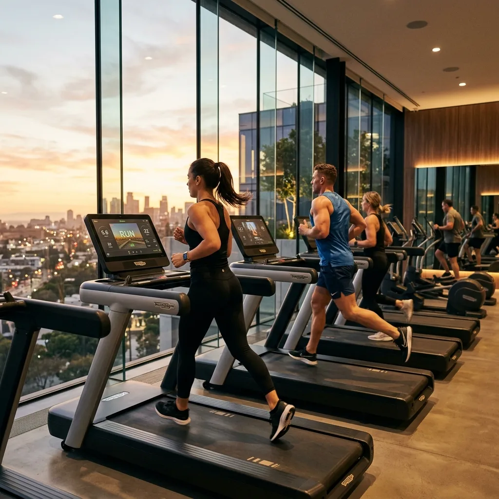 GYM-K Training kardiyo alanında antrenman yapan üyeler